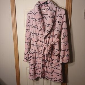 Juicy Couture Pink Scripted Women's Robe Size Small/Medium